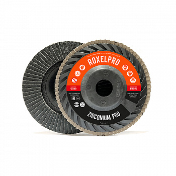 RoxelPro Лепестковый круг ROXTOP 125 х 22мм, цирконат, конический, Р40, 111553 RoxelPro Лепестковый круг ROXTOP 125 х 22мм, цирконат, конический, Р40, 111553