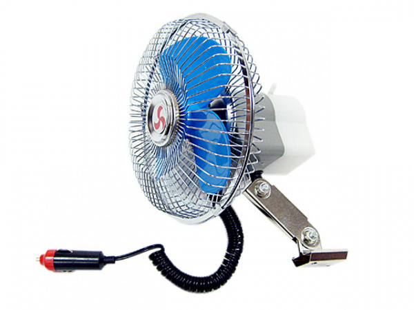 Автовентилятор 6/24V (с решеткой металл, стационар) (АТ0801)