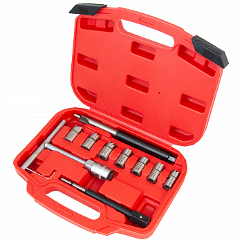 Набор для притирки седел форсунок дизельного ДВС 10 предметов "AV Steel", AV-920027