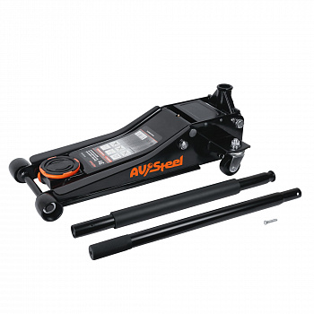 Домкрат гидравл. подкатной 3т низкопрофильный, 75-505мм, 2 штока, быстрый подъем "AV Steel, AV-951103 Домкрат гидравл. подкатной 3т низкопрофильный, 75-505мм, 2 штока, быстрый подъем "AV Steel, AV-951103