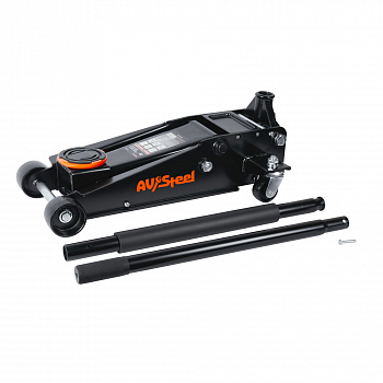Домкрат гидравл. подкатной 3т, 133-465мм, 2 штока, быстрый подъем "AV Steel", AV-951003 Домкрат гидравл. подкатной 3т, 133-465мм, 2 штока, быстрый подъем "AV Steel", AV-951003