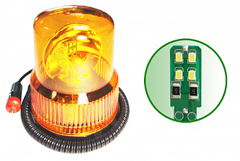 Маяк светодиодный 24V("стакан", 140мм, на магните, в прикуриватель), AT14226