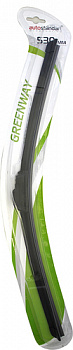 Щётка стеклоочистителя бескаркасная Greenway, блистер 21" (530 мм), 106308
