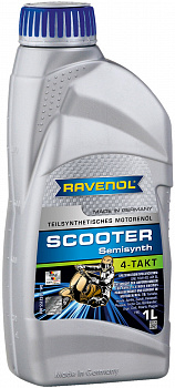 Моторное масло для 4-Такт скутеров RAVENOL Scooter 4-Takt Teilsynth. (1л) new, 1152155-001-01-999