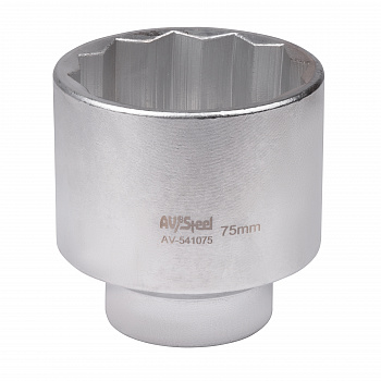Головка 1" двенадцатигранная 75мм "AV Steel", AV-541075 Головка 1" двенадцатигранная 75мм "AV Steel", AV-541075