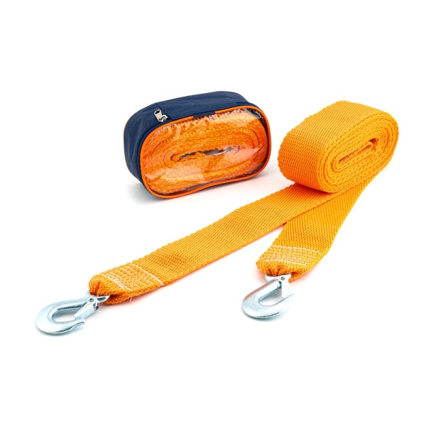 буксировочный трос РОСТРОС 10 т 2 крюка, 5 метров, в сумке