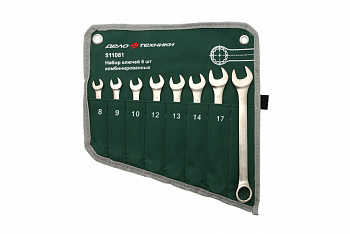 Набор ключей комбинированных 8 шт, планшет тетрон., 511081
