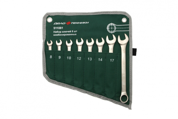 511081Набор ключей комб.8шт. тетрон. сумка  ДТ