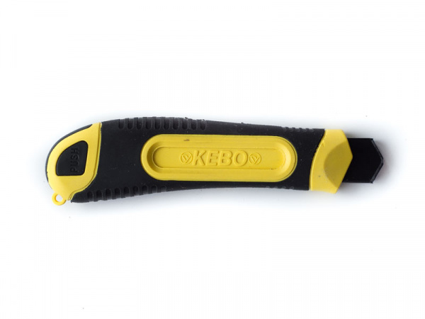 Нож канцелярский желтый НИ