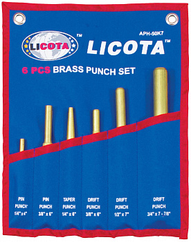 Набор выколоток и бородков из латуни 6 предметов (выведен из ассортимента), APH-50K7