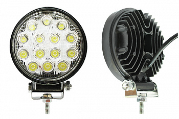 Фара светодиодная п/т и рабочего света, 10-30V, 42W (d=115мм, 14 LED), AT15748