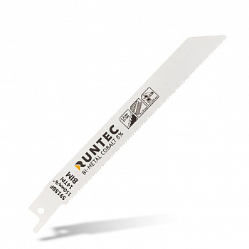 Полотно для сабельной пилы по металлу RUNTEC S 918 BF, BIM, 150 мм, 5 шт, RT-S918BF