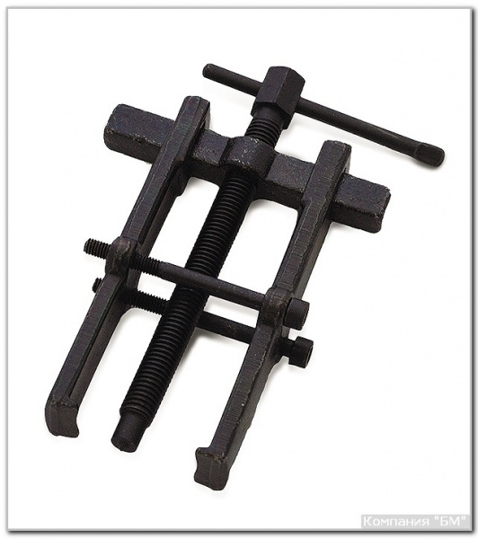 Съемник 2-х лапый раздвижной со стяжкой 100мм БМ 231202