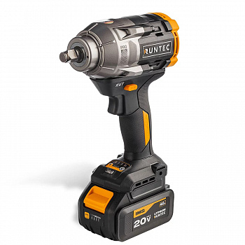 Гайковерт ударный аккумуляторный RUNTEC PRO 1/2", 20В, 2*4Ач, 1100Нм, RT-IW1100