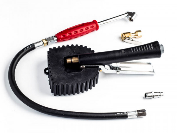 АТ34317 Манометр для накачки шин с шлангом и  штуцером (16BAR) (2)