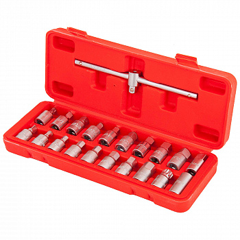 Набор головок для масляных пробок 21 предмет "AV Steel", AV-920028