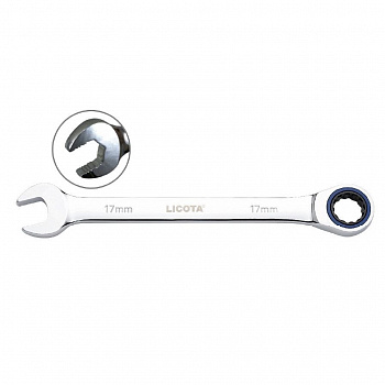 Ключ комбинированный трещоточный 100 зубьев 14 мм, ARW-76M14