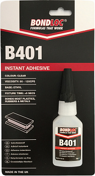 Клей моментальный цианоакрилатный, общего назначения BONDLOC B401, 20 гр., B401-20G
