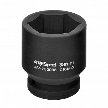 Головка ударная  3/4" шестигранная 38мм "AV Steel", AV-730038 Головка ударная  3/4" шестигранная 38мм "AV Steel", AV-730038
