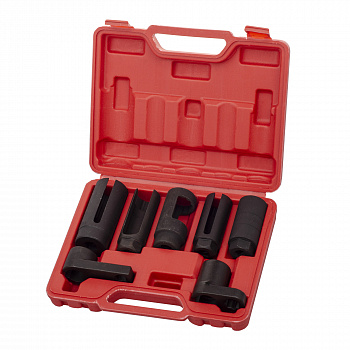 Набор головок 3/8", 1/2" для снятия кислородных датчиков 7 предметов "AV Steel", AV-920042