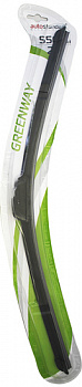 Щётка стеклоочистителя бескаркасная Greenway, блистер 22" (550 мм), 106309