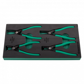 Набор съемников стопорных колец усиленных 180 мм, 4 предмета в ложементе EVA, 646340