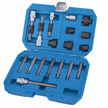 Набор инструмента для снятия/установки шкивов генераторов 18 предметов "AV Steel", AV-920051