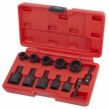 Набор экстракторов поврежденных болтов, гаек, шпилек. 12 предметов "AV Steel", AV-921093