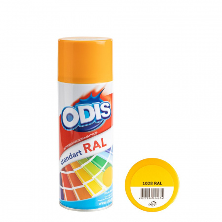 Краска - спрей ODIS standart RAL дынно-желтый, 1028ral