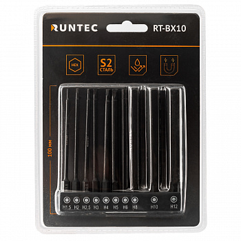 Набор бит Runtec HEX 10 предметов, RT-BX10