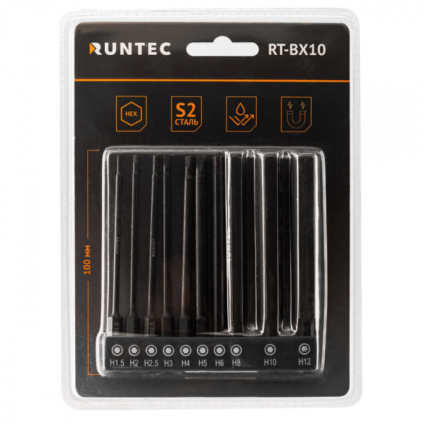 RT-BX10 Набор бит Runtec HEX 10 предметов