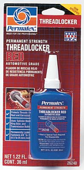Фиксатор резьбы PERMATEX неразъемной фиксации (красный), 6г.*, 19962