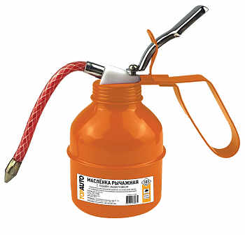 Масленка рычажная стальная ТОП АВТО 500 мл, с гибким наконеч., TA-M500