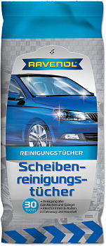 1360703-001 Салфетки влажные RAVENOL для стекол, зеркал и фар, 1360703-001-02-000