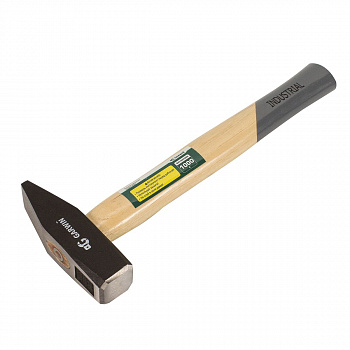 Молоток слесарный Garwin INDUSTRIAL с рукояткой из дерева гикори, 1000 г, GHT-HW1000