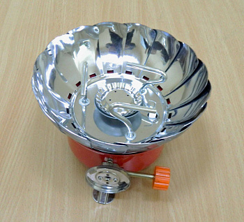 Плита газовая портативная (с пьезоподжигом, складная, чехол) лепестковая (AT-993), AT35993