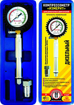 Компрессометр дизельный ТОП АВТО Компрессометр  "Дизельный" (топл. cист. Bosch), манометр в резиновом чехле, пластиковы, 11227