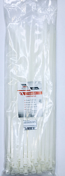 Хомут пластиковый Движение Хомут пласт (Стяжка) 8*400 мм белый уп (100 шт.), С11б