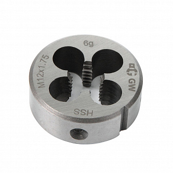 Плашка M 12x1,75, HSS, DIN 223, 6g, 38x14 мм Плашка M 12x1,75, HSS, DIN 223, 6g, 38x14 мм