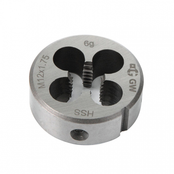 Плашка M 12x1,75, HSS, DIN 223, 6g, 38x14 мм Плашка M 12x1,75, HSS, DIN 223, 6g, 38x14 мм