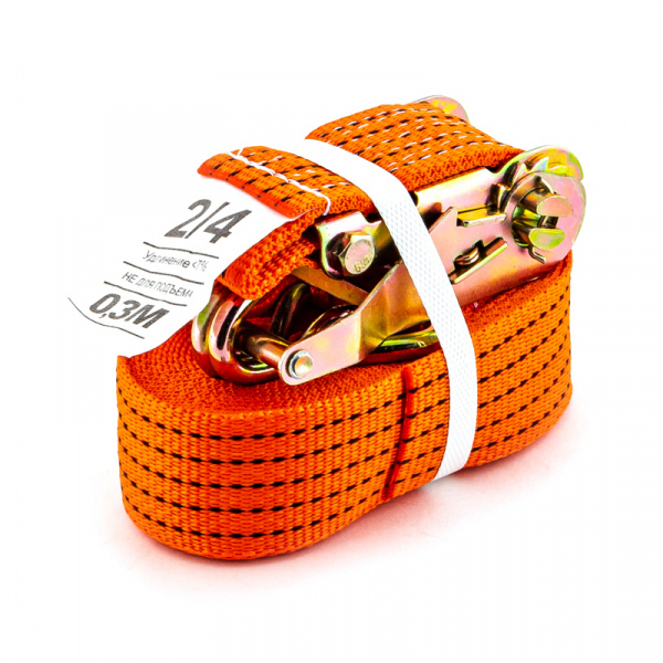 РК2508М Ремень крепления груза ТОП АВТО, ширина ленты 50мм, 2000/4000кг, 8м механизм 135мм