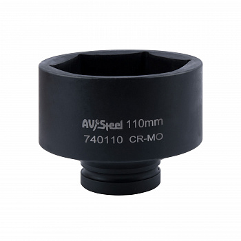 Головка ударная 1" шестигранная 110мм "AV Steel", AV-740110