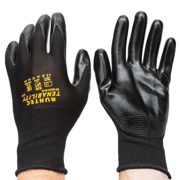 RT-GLVS-N-M Перчатки RUNTEC защитные маслобензостойкие c нитриловым покрытием, M