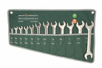 Набор ключей рожковых дюймовых, 12 шт., планшет тетрон., 510892