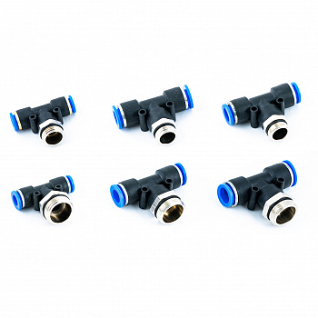 Фитинг ТОП АВТО трубок Т-образный PUT, 8мм c быстросъемом, HH-080-PUT-8MM-QJ