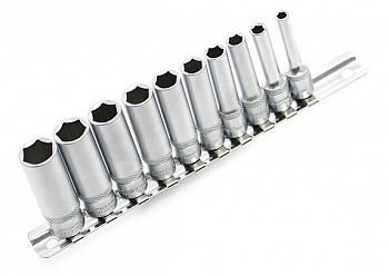 600309 Набор головок6гр длинных 1/4 10штД/Т