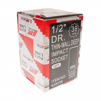 Головка торцевая 1/2" 39мм 12-ти гранная ударная тонкостенная L=82мм JTC, JTC-448339