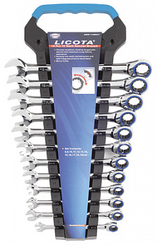 Набор ключей трещоточных 72 зуба 12 предметов 8-19мм, ARW-11MK07