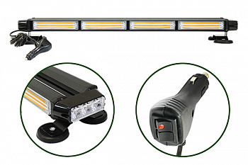 Маяк проблесковый светодиодн. 10-30 V(Односторонняя панель, 7режим., 51W, COB/LED, L=685мм,, AT14344