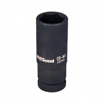 Головка ударная   1/2" шестигранная удлиненная 22мм "AV Steel", AV-720122